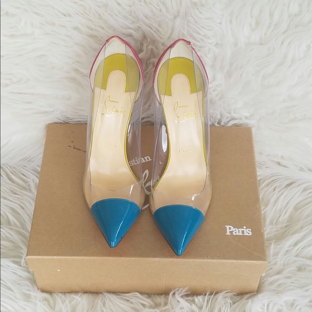 Christian Louboutin Debout 100  PVC Riviera Heels
